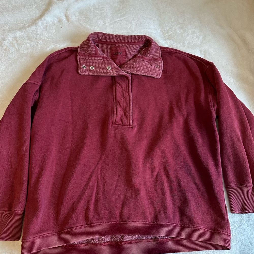 Aerie Maroon Cowl Neck Sweater